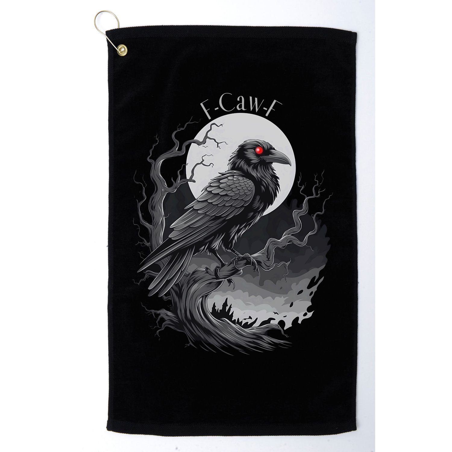 F-Caw-F Black Bird  Golf Towel