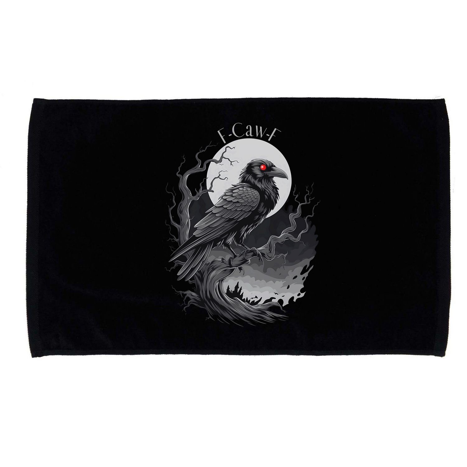 F-Caw-F Black Bird  Microfiber Hand Towel