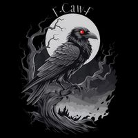 F-Caw-F Black Bird  Cropped Pullover Crew