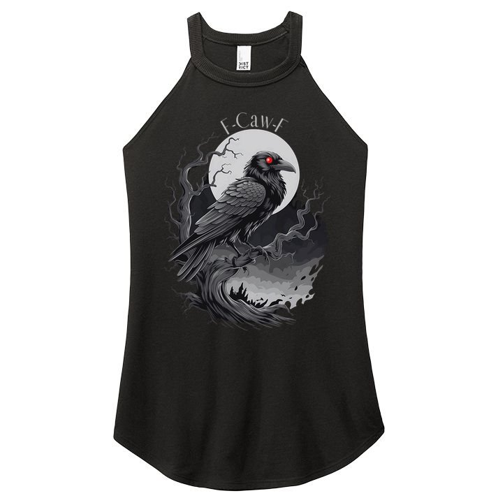 F-Caw-F Black Bird  Women's Perfect Tri Rocker Tank