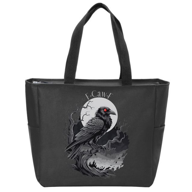 F-Caw-F Black Bird  Zip Tote Bag