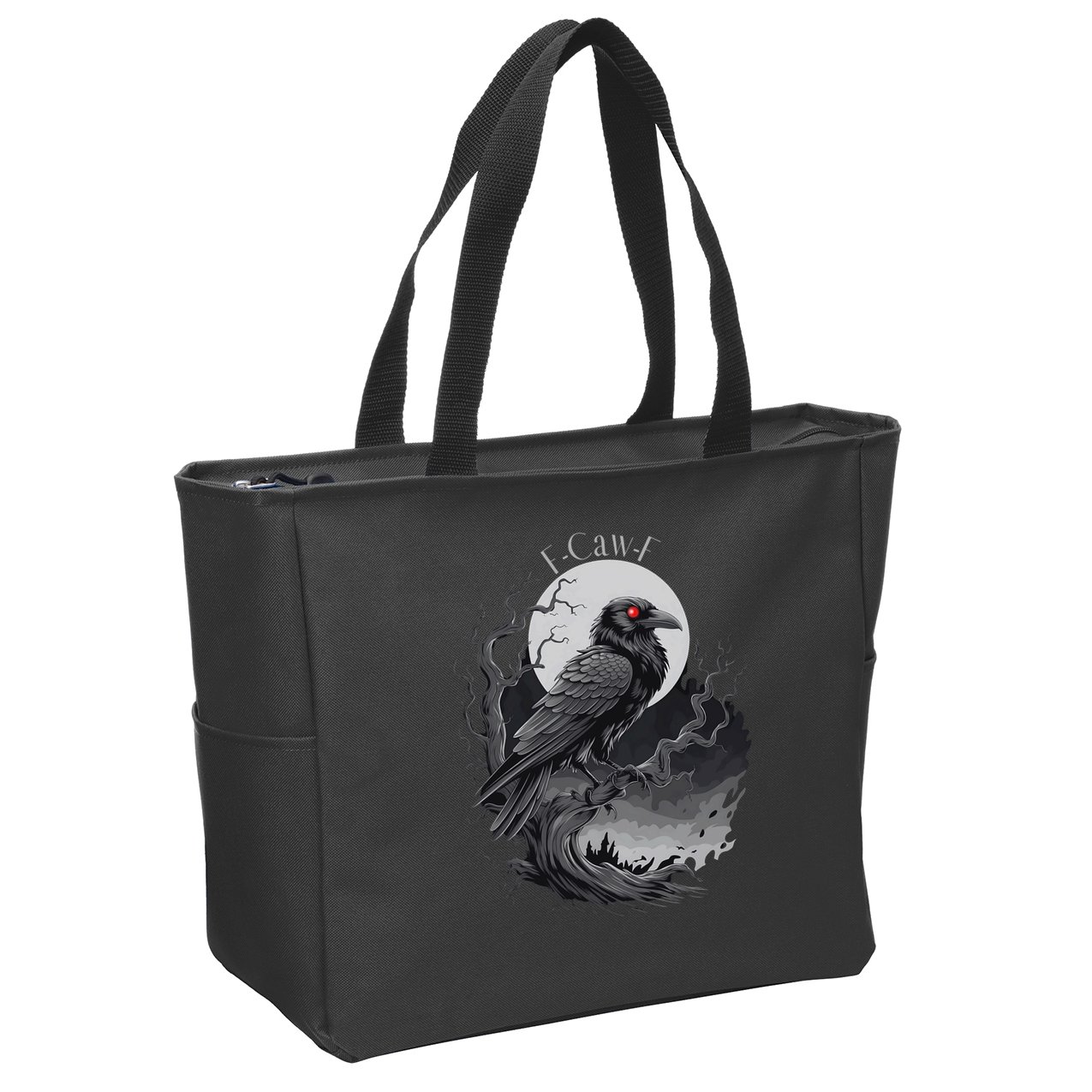 F-Caw-F Black Bird  Zip Tote Bag