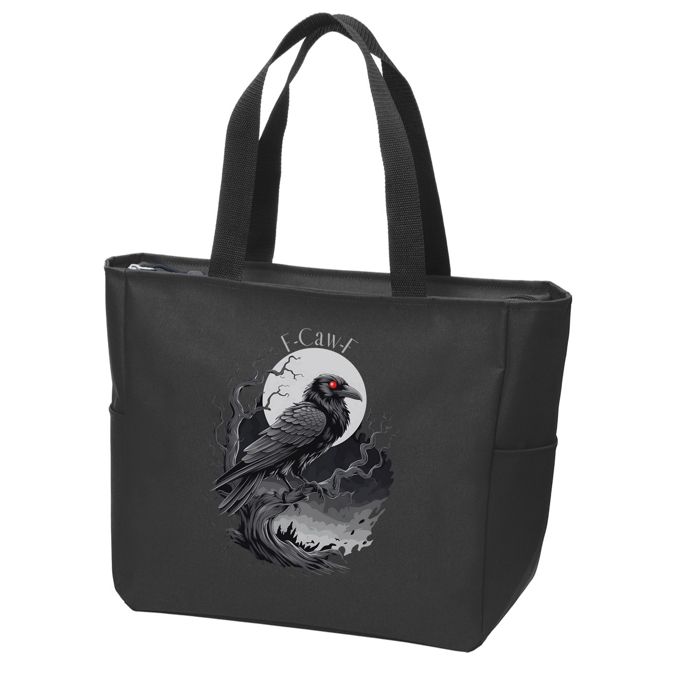 F-Caw-F Black Bird  Zip Tote Bag