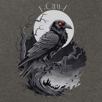 F-Caw-F Black Bird  Cotton Canvas Backpack