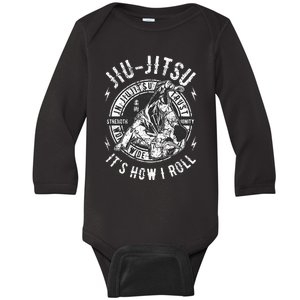 Funny Bjj Brazilian Jiu Jitsu Baby Long Sleeve Bodysuit