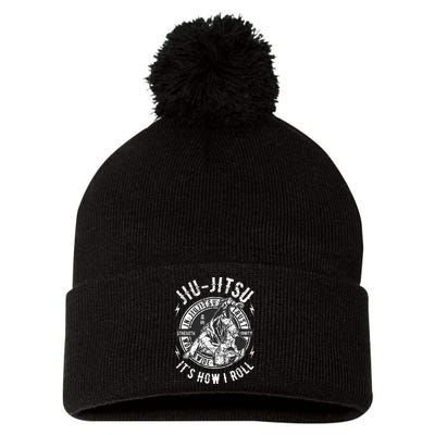 Funny Bjj Brazilian Jiu Jitsu Pom Pom 12in Knit Beanie