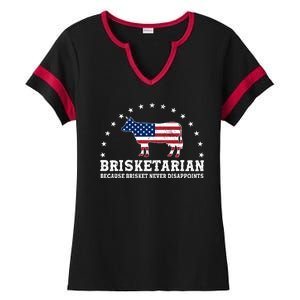 Funny Brisketarian Because Brisket Never Disappoints Ladies Halftime Notch Neck Tee