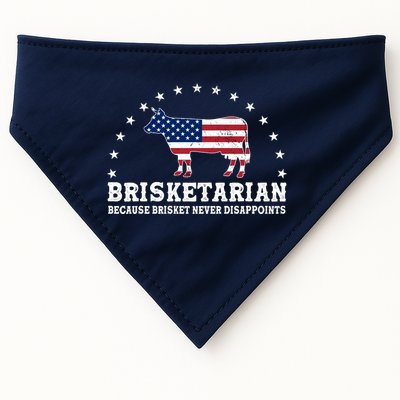 Funny Brisketarian Because Brisket Never Disappoints USA-Made Doggie Bandana