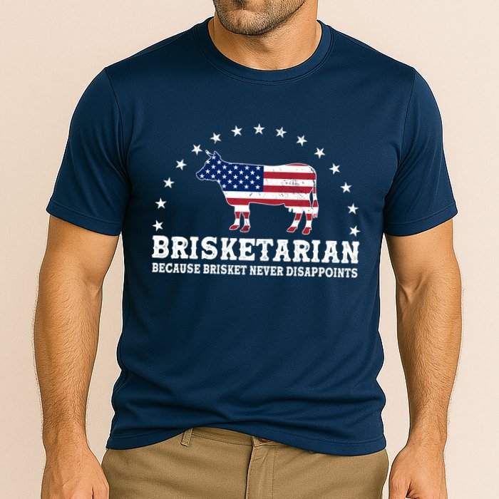 Funny Brisketarian Because Brisket Never Disappoints Cooling Performance Crew T-Shirt