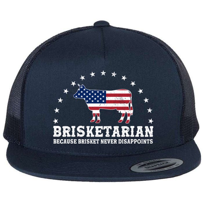 Funny Brisketarian Because Brisket Never Disappoints Flat Bill Trucker Hat