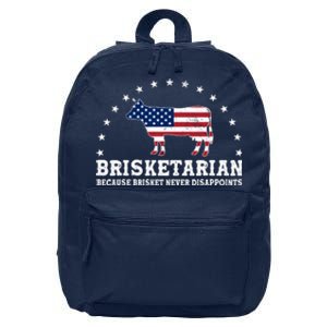 Funny Brisketarian Because Brisket Never Disappoints 16 in Basic Backpack