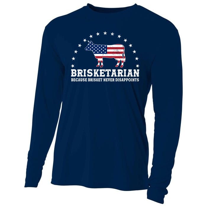 Funny Brisketarian Because Brisket Never Disappoints Cooling Performance Long Sleeve Crew