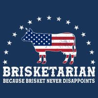 Funny Brisketarian Because Brisket Never Disappoints Women's V-Neck T-Shirt