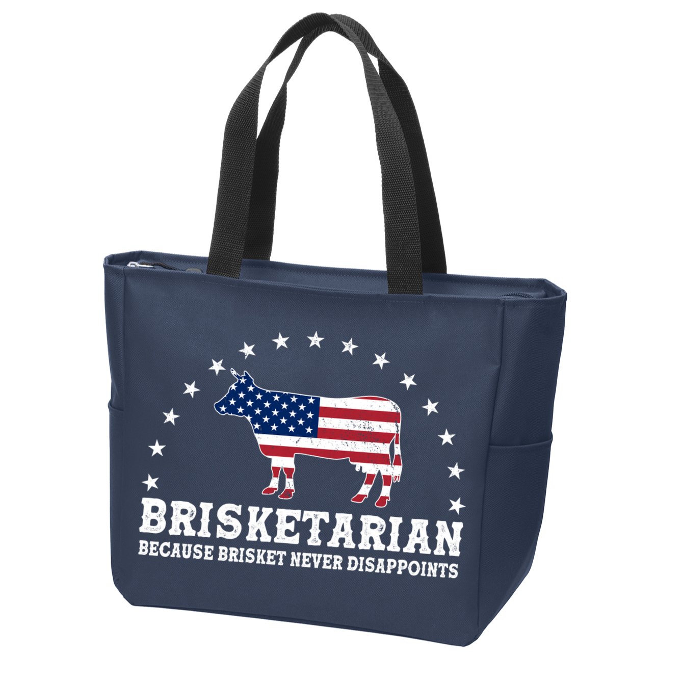 Funny Brisketarian Because Brisket Never Disappoints Zip Tote Bag