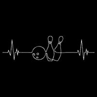 Funny Bowling  Bowler Heartbeat Tee Tenpin Bowling Tall T-Shirt