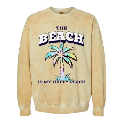 Family Beach Beach Is My Happy Place Vacation Colorblast Crewneck Sweatshirt