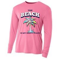 Family Beach Beach Is My Happy Place Vacation Cooling Performance Long Sleeve Crew