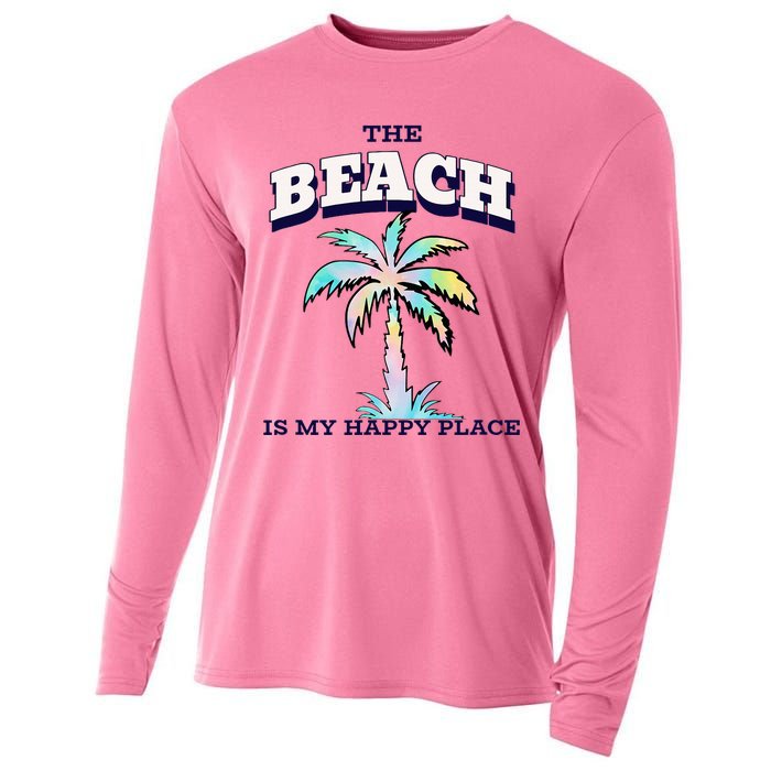 Family Beach Beach Is My Happy Place Vacation Cooling Performance Long Sleeve Crew