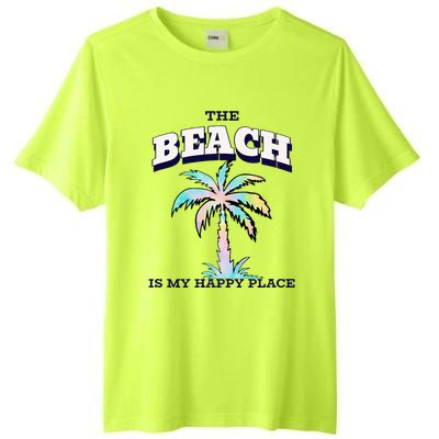 Family Beach Beach Is My Happy Place Vacation Tall Fusion ChromaSoft Performance T-Shirt