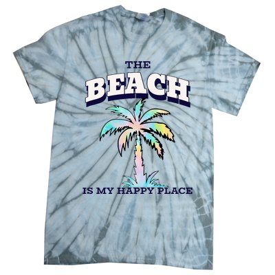 Family Beach Beach Is My Happy Place Vacation Tie-Dye T-Shirt