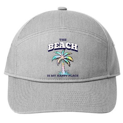 Family Beach Beach Is My Happy Place Vacation 7-Panel Snapback Hat