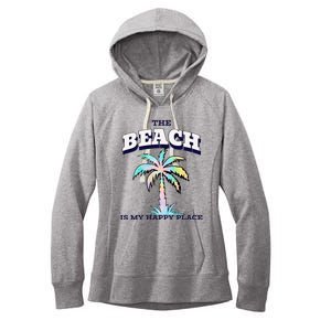 Family Beach Beach Is My Happy Place Vacation Women's Fleece Hoodie