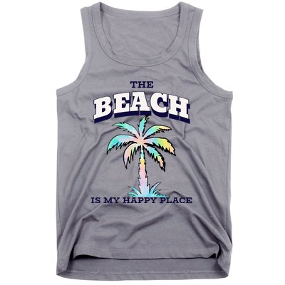 Family Beach Beach Is My Happy Place Vacation Tank Top