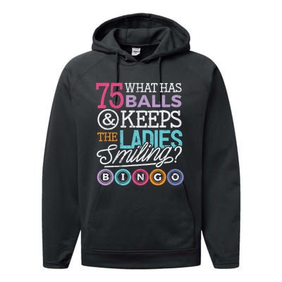 Funny Bingos Bingo Lover Grandma Performance Fleece Hoodie