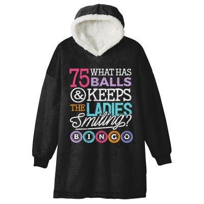 Funny Bingos Bingo Lover Grandma Hooded Wearable Blanket