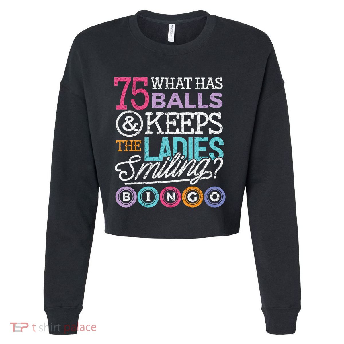Funny Bingos Bingo Lover Grandma Cropped Pullover Crew