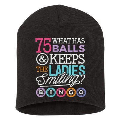 Funny Bingos Bingo Lover Grandma Short Acrylic Beanie