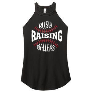 Funny Baseball - Busy Raising Ballers Women’s Perfect Tri Rocker Tank