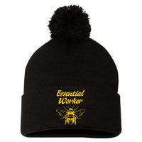 Funny Beekeeping Beekeeper Honey Bees Environmental Pom Pom 12in Knit Beanie