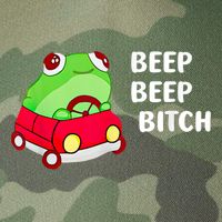 Frog Beep Beep Bitch Legacy Tie Dye Trucker Hat