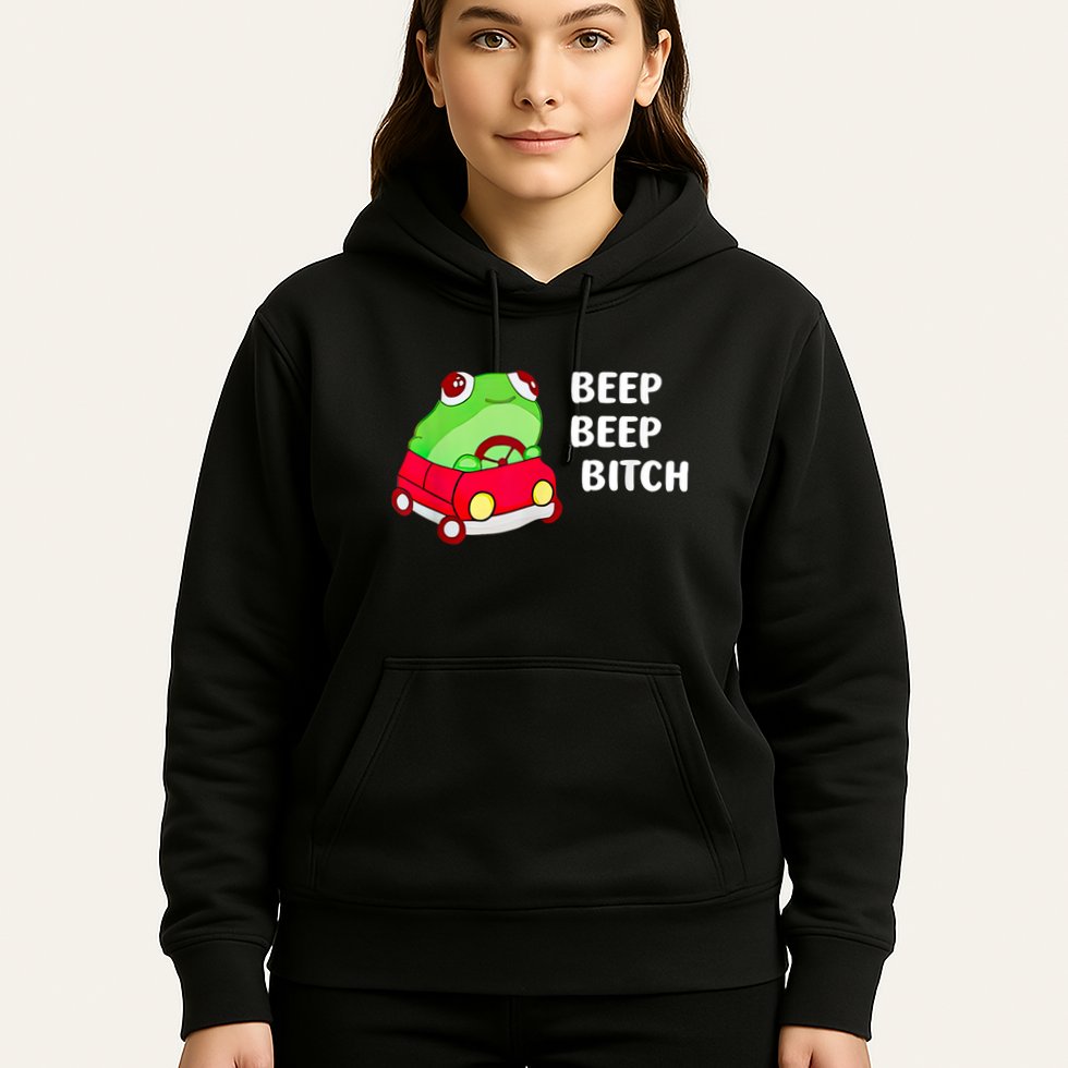 Frog Beep Beep Bitch Hoodie