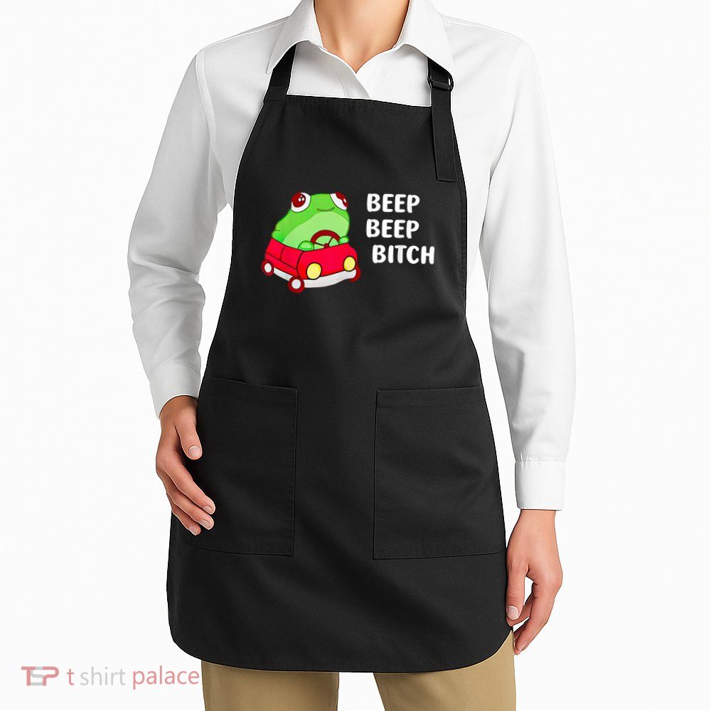 Frog Beep Beep Bitch Apron