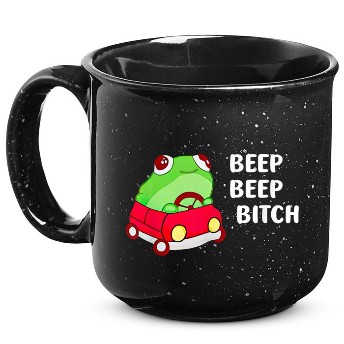 Frog Beep Beep Bitch 15oz Campfire Ceramic Mug