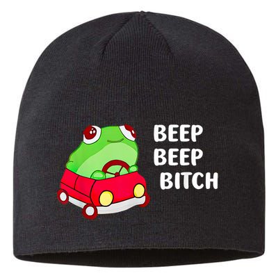 Frog Beep Beep Bitch Sustainable Beanie