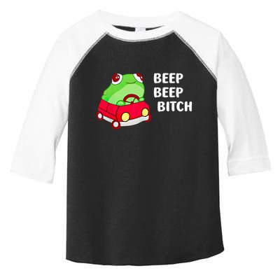Frog Beep Beep Bitch Toddler Fine Jersey T-Shirt