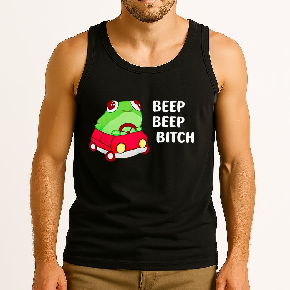 Frog Beep Beep Bitch Tank Top
