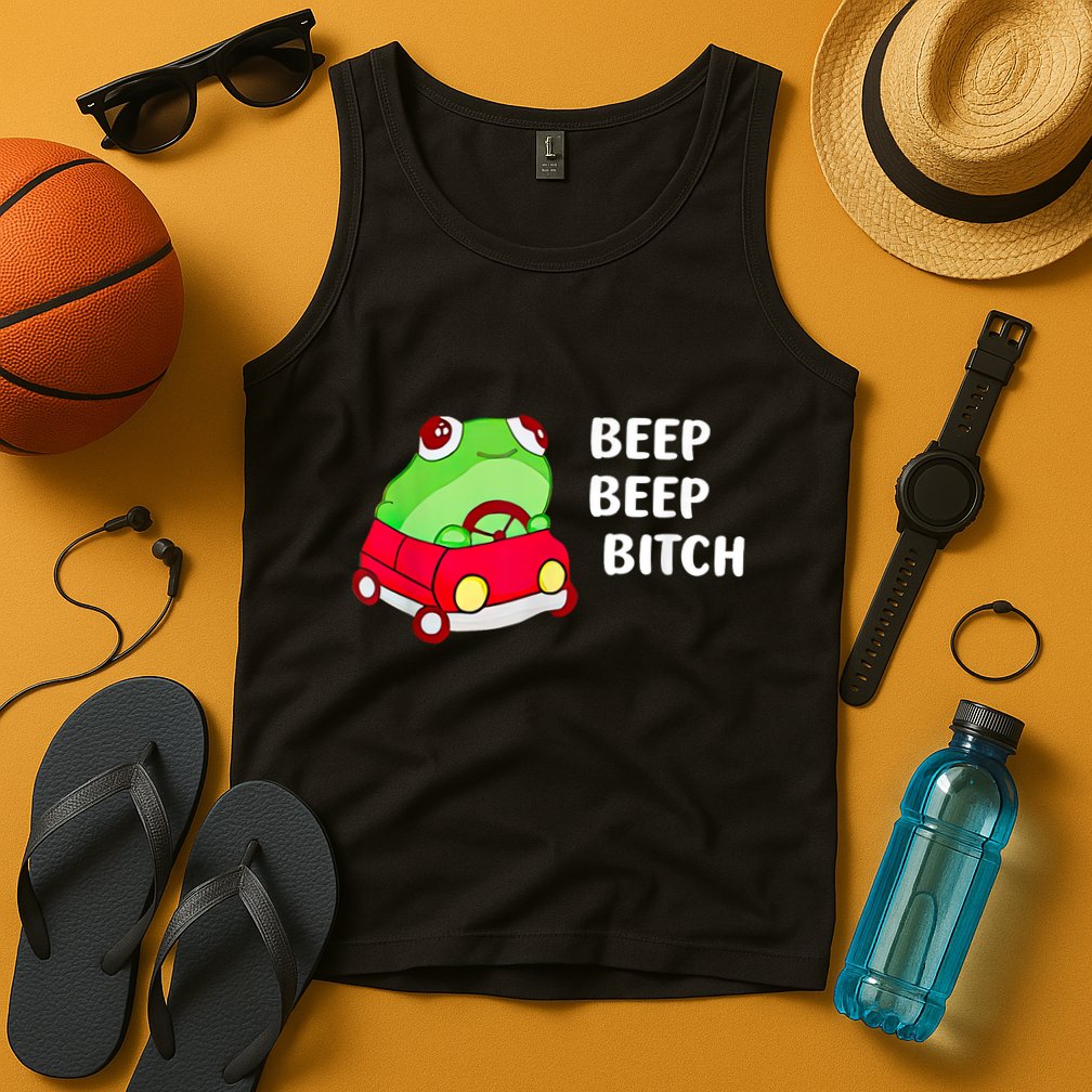Frog Beep Beep Bitch Tank Top