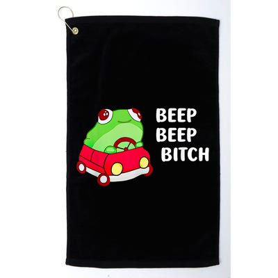 Frog Beep Beep Bitch Golf Towel