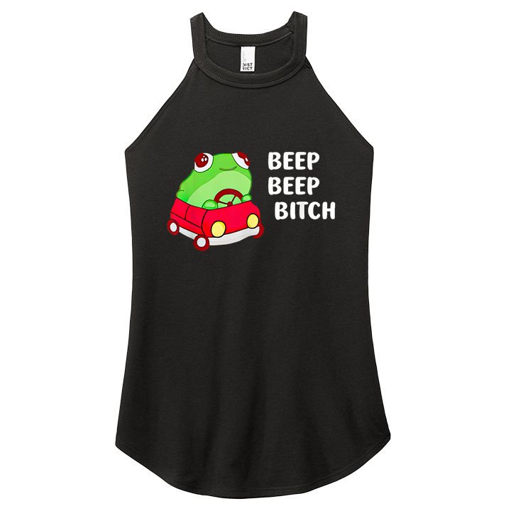Frog Beep Beep Bitch Women's Perfect Tri Rocker Tank