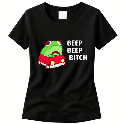 Frog Beep Beep Bitch Womens T-Shirt