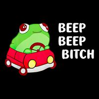 Frog Beep Beep Bitch Wool Snapback Cap