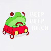 Frog Beep Beep Bitch Garment-Dyed Sweatshirt