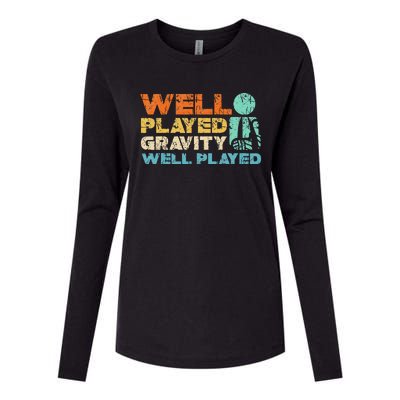 Funny Broken Bone Shoulder Elbow Well Played Gravity Womens Cotton Relaxed Long Sleeve T-Shirt