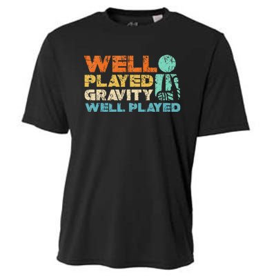 Funny Broken Bone Shoulder Elbow Well Played Gravity Cooling Performance Crew T-Shirt