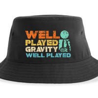 Funny Broken Bone Shoulder Elbow Well Played Gravity Sustainable Bucket Hat