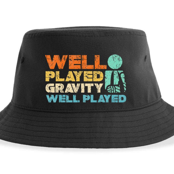 Funny Broken Bone Shoulder Elbow Well Played Gravity Sustainable Bucket Hat